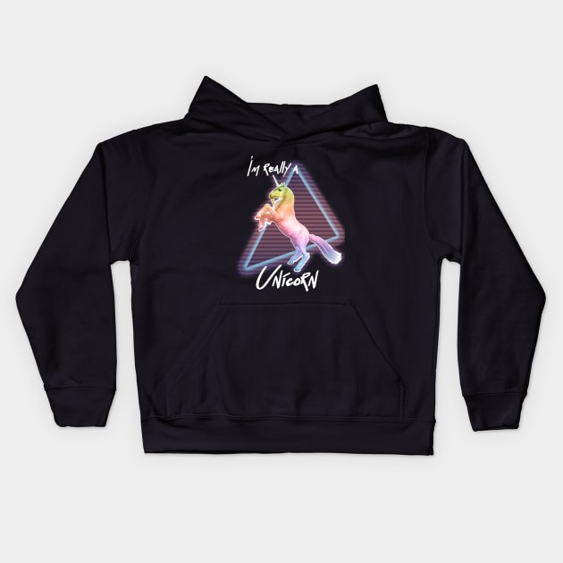 I'm Really a Unicorn Kids Hoodie by puellaignava